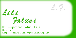 lili falusi business card